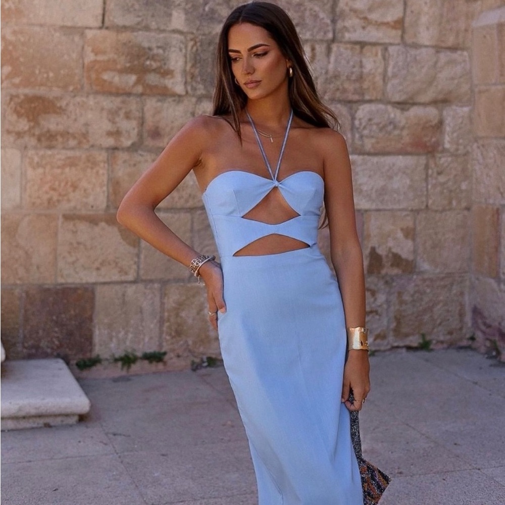 Zara Blue Cut Out Dress